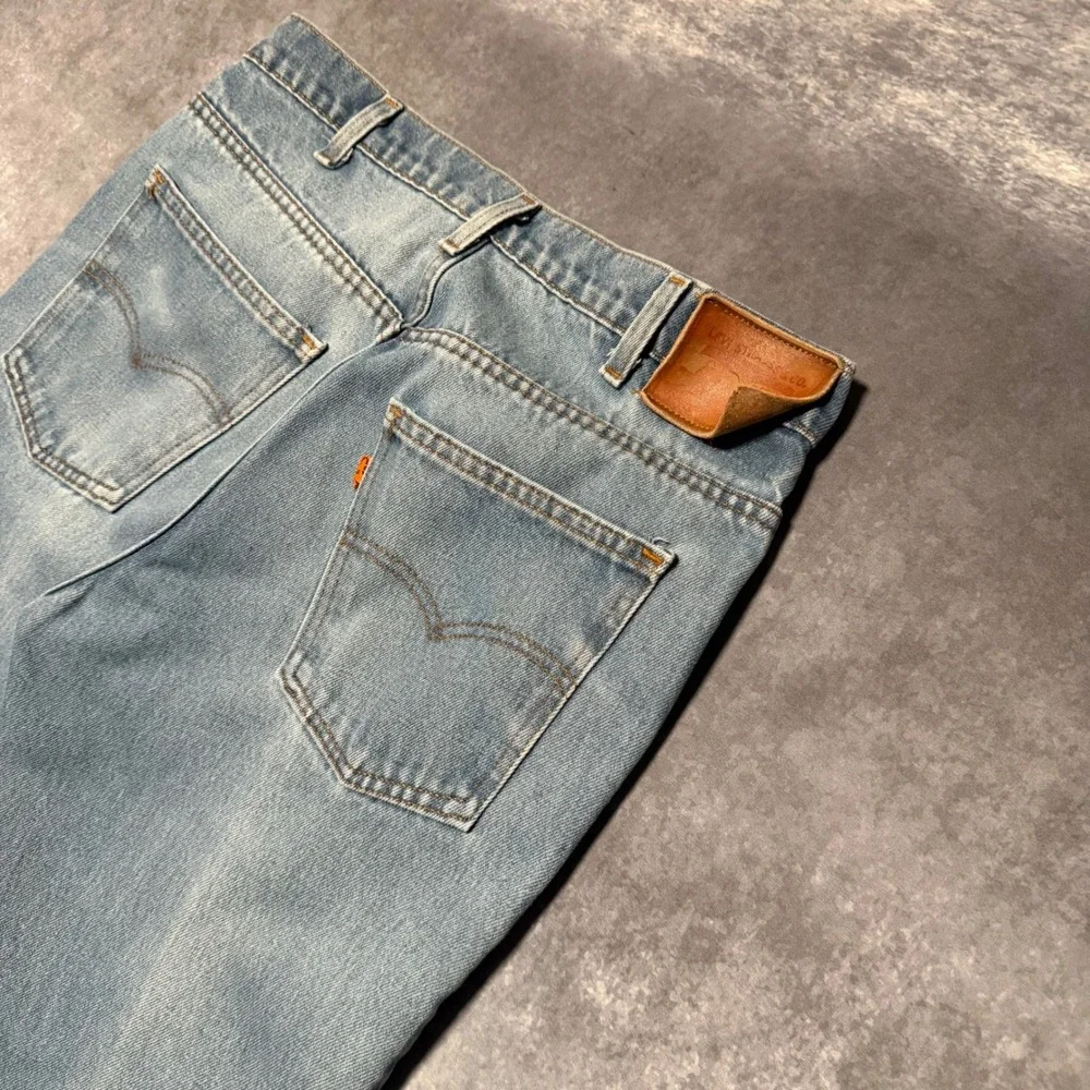 Vintage 70s Levis 517 Orange Tab‎ Mens Bootcut Jeans Light Wash 34x32 USA Made